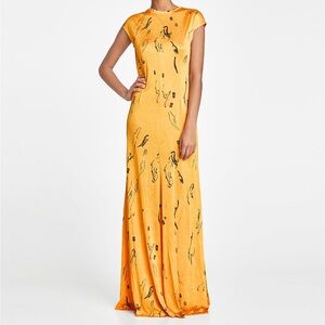 Zara Yellow Maxi Dress Size M. Never worn